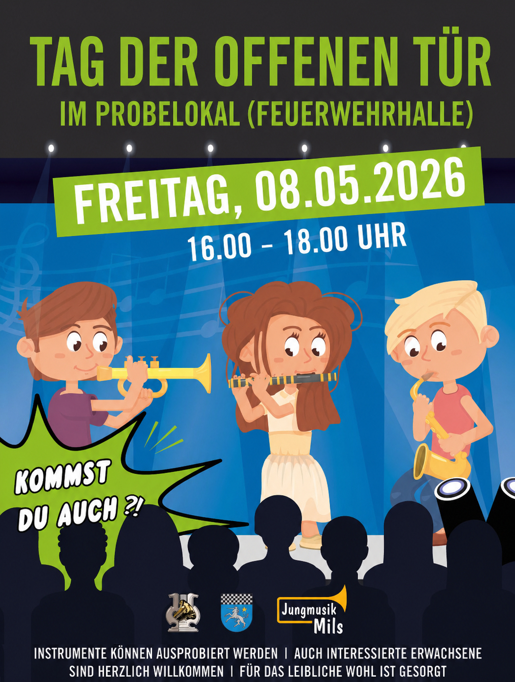 Plakat des Frühjahrskonzerts der Musikkapelle Mils